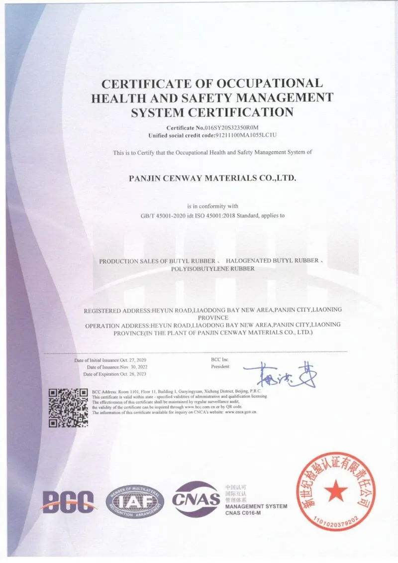 ISO 9001 / ISO 14001 / ISO 45001 Certificate